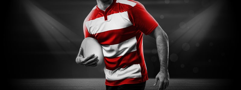 rugby union player holding a ball