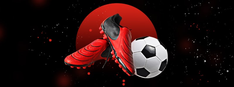 football shoes and a ball