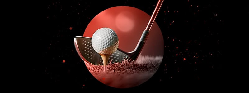 golf stick and ball