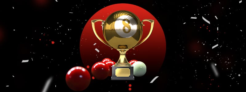 snooker championship trophy and balls